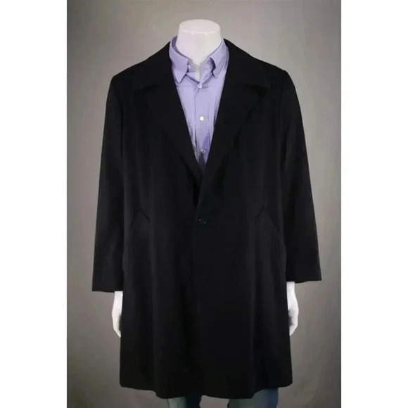 Errico Formicola Napoli Navy Blue Cashmere-Wool Overcoat Coat 46R - Picture 1 of 9